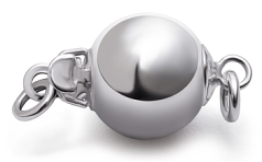 Zapiecie in Ball - 14K White Gold