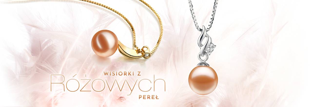 PearlsOnly Wisiorki z różowych pereł